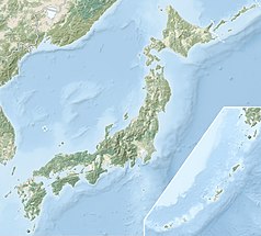 Mapa konturowa Japonii, na dole po lewej znajduje się punkt z opisem „Kiusiu”