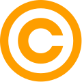 Orange copyright symbol