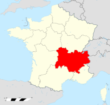 オーヴェルニュ＝ローヌ＝アルプの位置