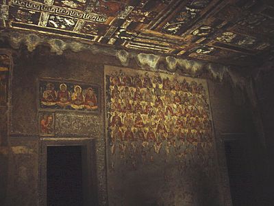 Piktura budiste Tara, Shpellat Ajanta.
