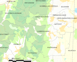 Mapa obce Gueberschwihr