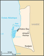 Mapa de la región de Walvis Bay.