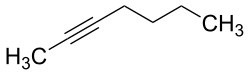 Strukturformel von 2-Heptin