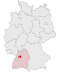 Localização de Distrito do Enz na Alemanha