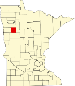 Karte von Mahnomen County innerhalb von Minnesota