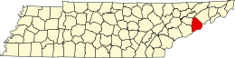 Contea di Cocke – Mappa