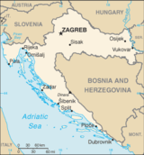 Horvátország politikai térképe