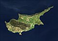 Satellitbillede af Cypern.