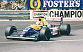 Nigel Mansell pilotando o modelo FW14 no GP de Mônaco de 1991.