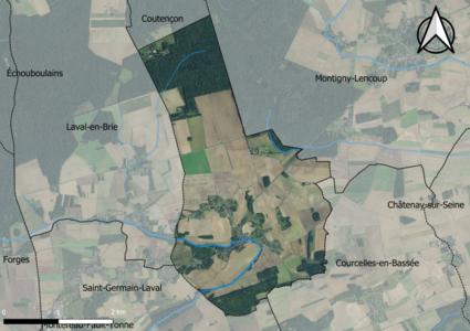 Carte orhophotogrammétrique de la commune.