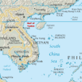 Mapa del golfo de Tonkín