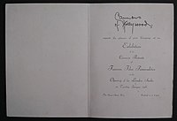 Invitation by Cannons of Hollywood to his studio opening at 1 Dover Street, London, Inside page