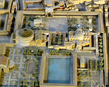 Maquette des monuments vue de haut