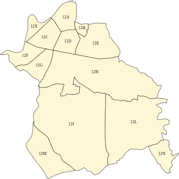 Mappa delle zone urbanistiche del Municipio Roma IX