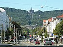 Bergpark Wilhelmshöhe, as seen from downtown Kassel