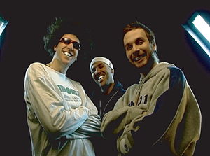 Wikluh Sky (right) with other Bad Copy members in 2005.