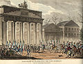 George Cruikshank: Napoleon's Entry into the City of Berlin