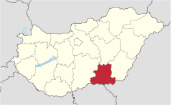 Location of Csongrád Coonty