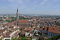 Blick auf Landshut von der Burg Trausnitz aus