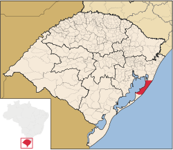 Localização de Mostardas no Rio Grande do Sul