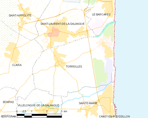 Poziția localității Torreilles