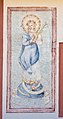 English: Baroque fresco of Madonna on the crescent at the exterior north wall Deutsch: Barocke Wandmalerei Maria auf der Weltkugel mit Schlange