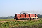 De locs NS 2459 en 2530 bij de VSM nabij Beekbergen. Duidelijk zichtbaar is het verschil in uitvoering tussen beide locs; 15 oktober 2006.