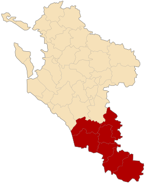 Arrondissement Jonzac na mapě departementu Charente-Maritime