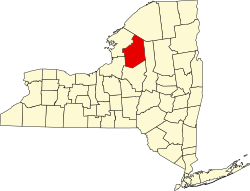 Karte von Lewis County innerhalb von New York