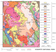 Geologic map of Yosemite National Park