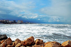 Caspian Sea coast at Nur