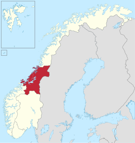 Localizarea regiunii în cadrul Norvegiei