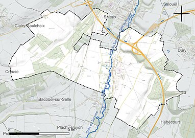 Carte hydrographique de la commune.