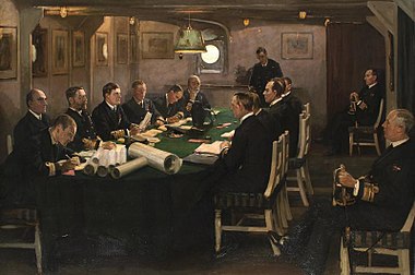 War Room – depicts surrender of the German High Seas Fleet on board of HMS Queen Elizabeth (November 1918)