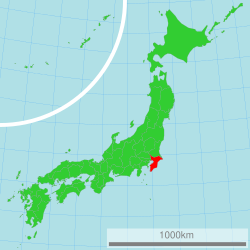 Location of Chiba in Japan