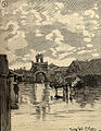 Hanoi street flooded, 1891