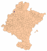 Localização do município de Betelu em Navarra