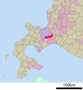 Situering van Eniwa in de prefectuur Hokkaido