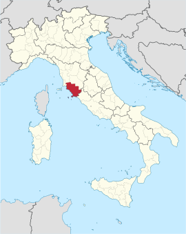 Poloha provincie Grosseto v rámci Talianska (klikacia mapa)