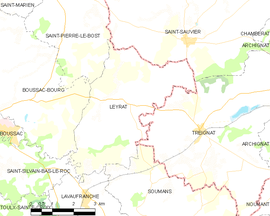 Mapa obce Leyrat