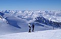 Blick vom Hintertuxer Gletscher in Richtung Westen