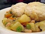 leek-and-bean cassoulet with dumplings