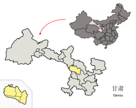 Localisation de Lanzhou