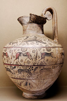 Enòcoa grega amb la representació de cabres salvatges
