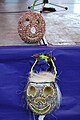 Squash that has been cut and decorated with seeds for Day of the Dead at the Cristobal Colon Primary School