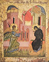 La Anunciación en el arte ruso, siglo XIV.