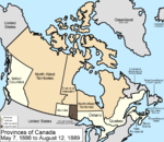 Karta över Kanada 1886-1889