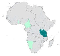 Német gyarmatok Afrikában, Német Kelet-Afrika sötétkék színnel jelölve