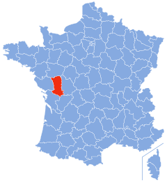 Департамент Де-Севр на карті Франції
