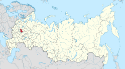 Vladimir oblasts beliggenhed i Rusland